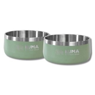 Kuma Stainless Steel Dog Bowl 2-Pack - Sage - 201-KM-SSDB-SG-2 Product Image