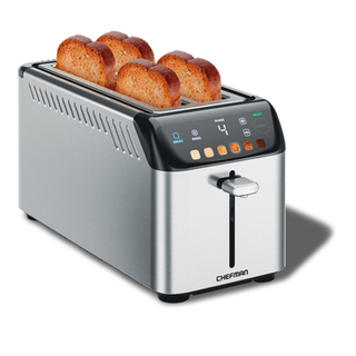 Chefman 4-Slice Long-Slot Countdown Timer Digital Toaster - RJ31-SS-T-LS Product Image