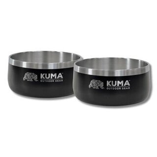 Kuma Stainless Steel Dog Bowl 2-Pack - Black - 201-KM-SSDB-BB-2 Product Image